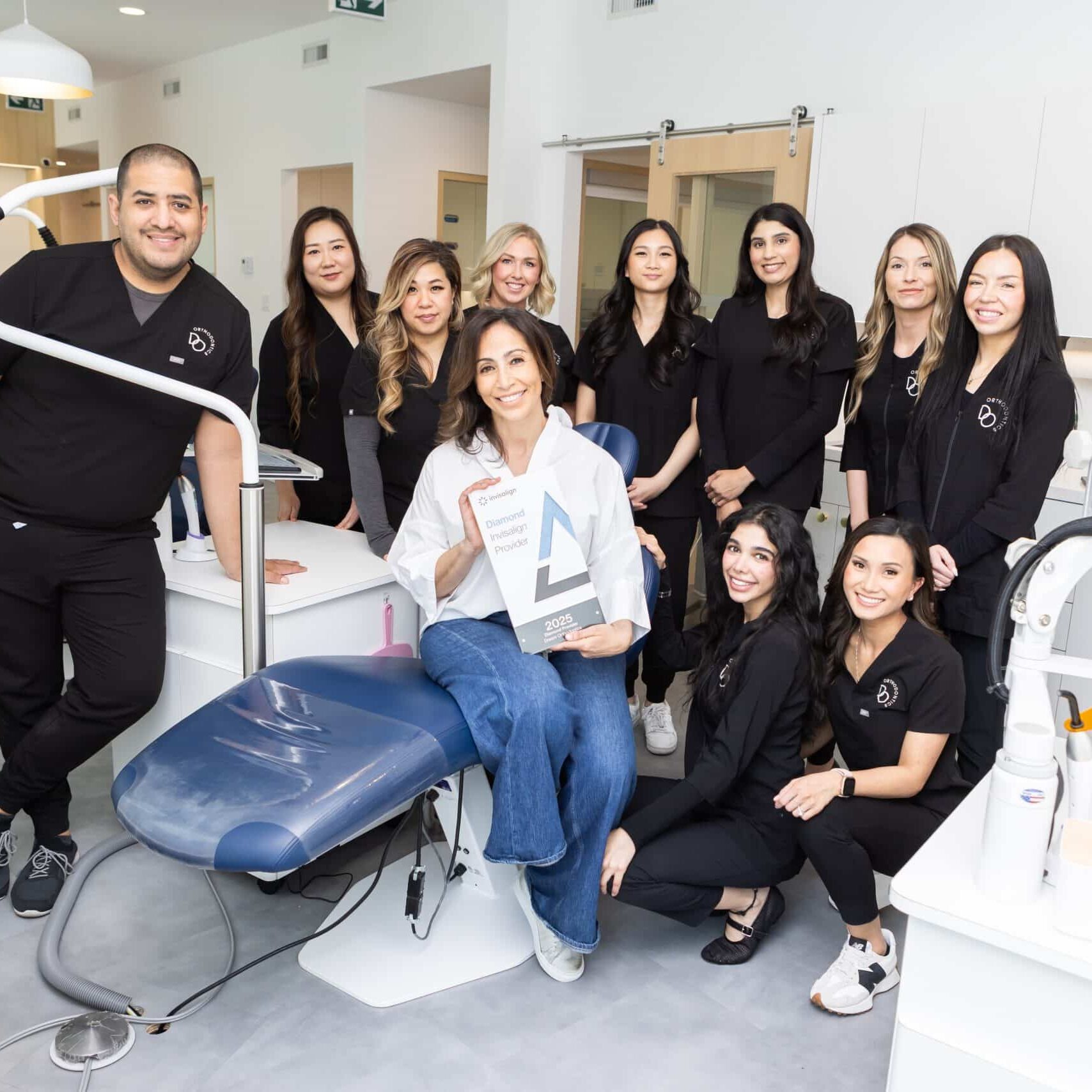 orthodontic team smiling in south surrey